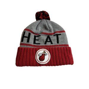 Miami Heat NBA Basketball Winter Beanie Pom Hat Cap by Mitchell & Ness